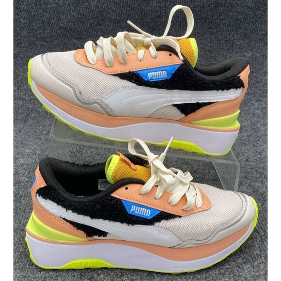PUMA Low Rider Sneakers Women's Size 6.5 Casual Peach Black Neon Yellow - Picture 2 of 13